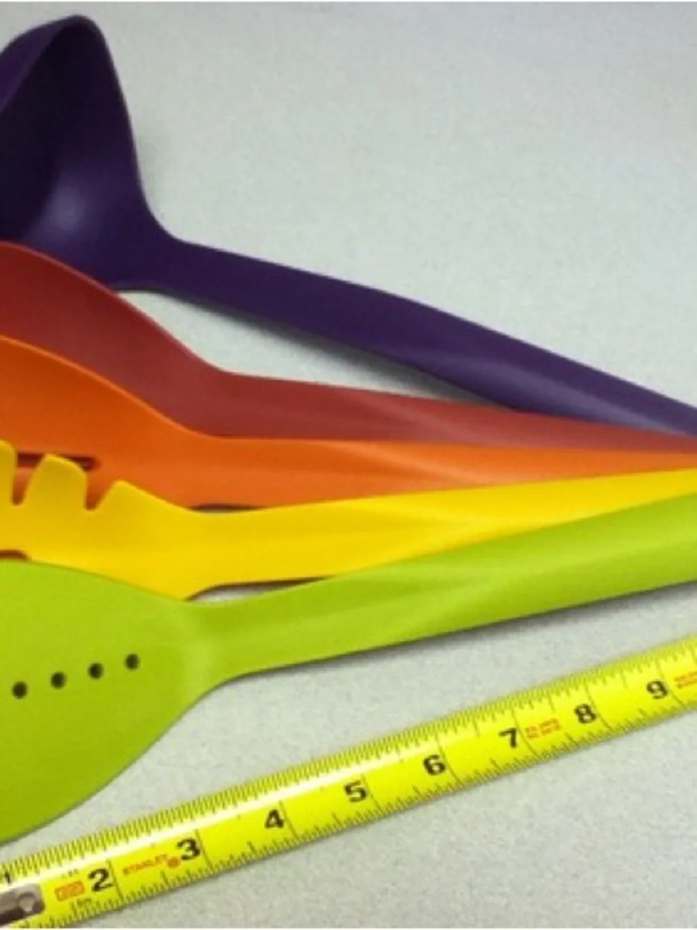 Multi color silicone utensil set nest